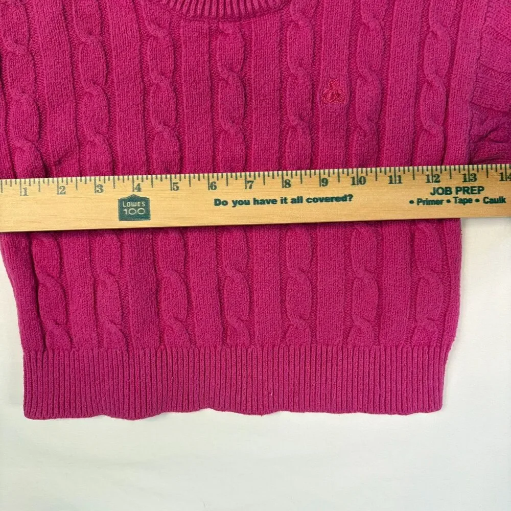 Baby Gap Pink Cable Knit Crewneck Sweater Toddler Size 3 YearsFuchsia Magenta